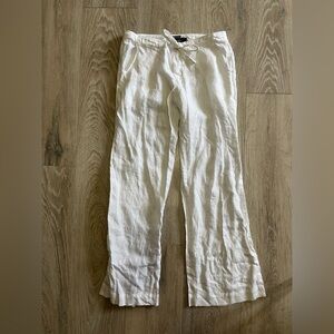 Island Company Cream Linen Trousers